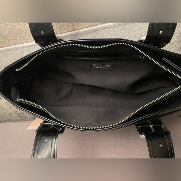 T.J.Maxx Black Shoulder Bag with Silver Buckles - Picture 8 of 11